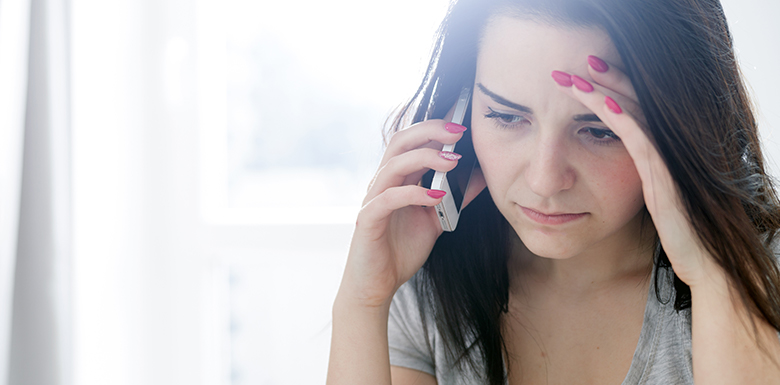 woman on phone