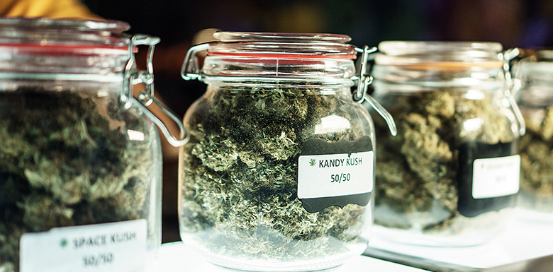 jars of cannabis